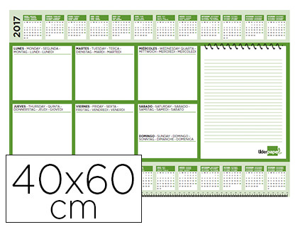 Planning sobremesa semanal Liderpapel 60 hojas
